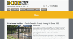 Desktop Screenshot of dixiefencenc.com
