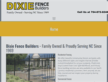 Tablet Screenshot of dixiefencenc.com